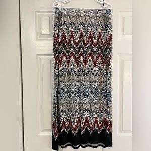 Cato Brand Multi-Color Printed Maxi Skirt. Size XL. Never Worn.